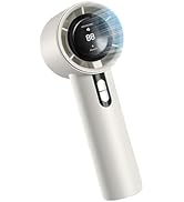 KAMISAFE Portable Handheld Turbo Fan - 100 Speeds Adjustable USB Rechargeable Fan w Digital Displ...