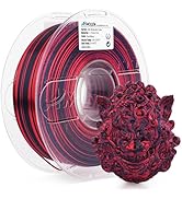 AMOLEN Silk PLA 3D Printer Filament, Shiny Multicolor Rainbow PLA Filament 1.75mm, Fast Color Cha...