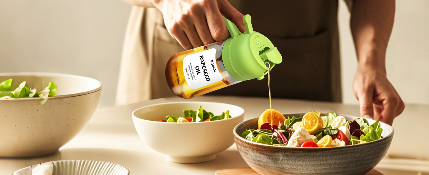 2 in 1 Glass Oil Sprayer &amp; Dispenser, 470ml Glass Olive Oil Sprayer,Cooking Oil Sprayer,Salad