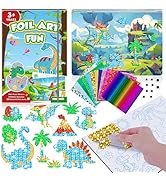 homicozy Art &amp; Craft Activity for Kids-Foil Fun Dinosaur,No Mess Art Crafts for Girls,DIY Foil Fo...