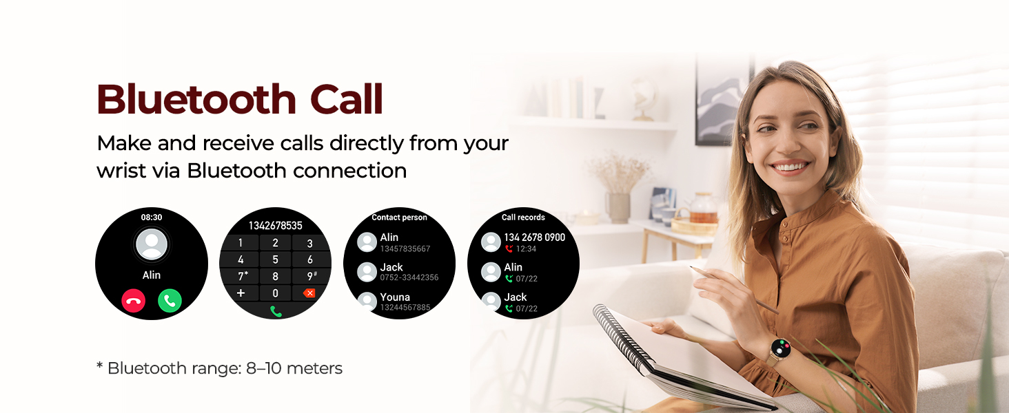 Bluetooth calling smart watch, answer and make phone calls directly from your wrist