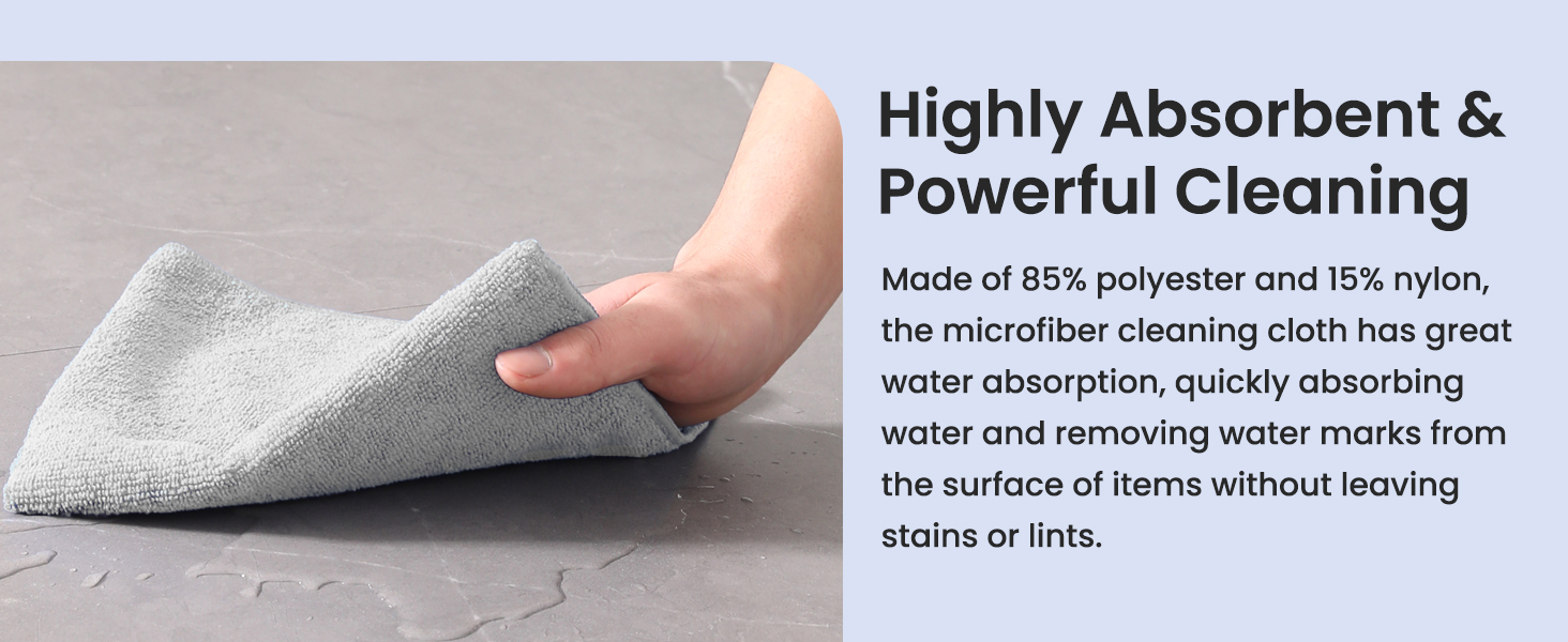 Microfiber Cleaning Cloths,Absorbent Microfiber Towels, Microfiber Rags,Cleaning Cloth for Car,