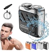 Skywortl Mini Shaver, Beard Shavers Portable Suitcase Design Razor, Mini Portable Electric Shaver...