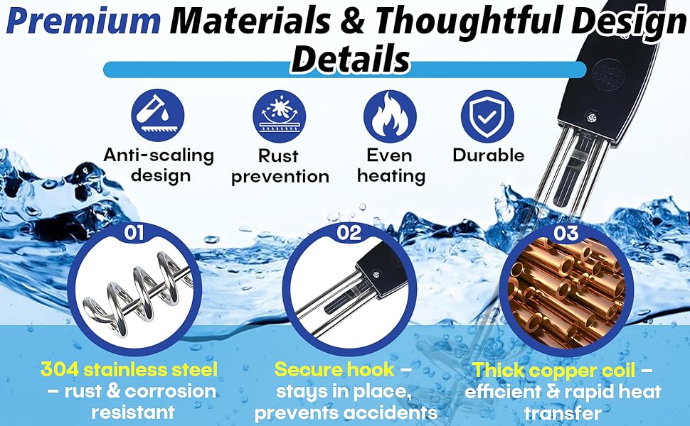 1000W-110V Immersion Water Heater A+3