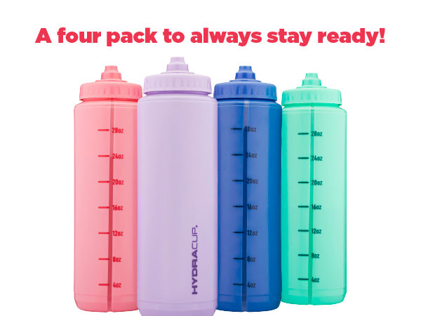 Hydra Cup Sport 32 oz Squeeze Water Bottles