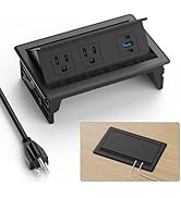 QBA Recessed Power Strip with USB C 20W, Flush Mount Power Outlet with 2 AC Outlets 3 USB Ports, ...