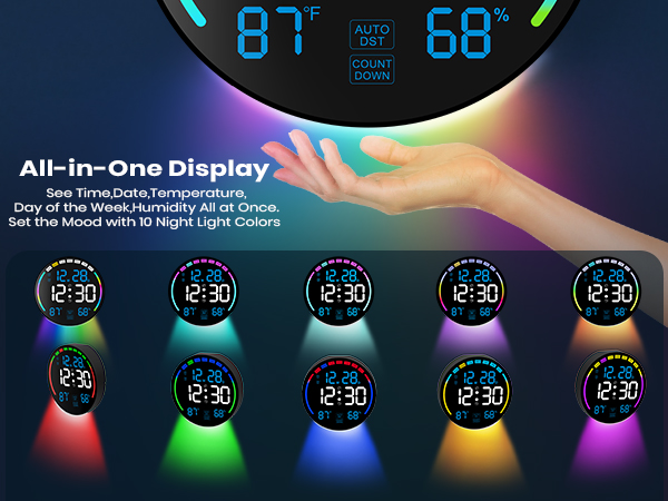 wall digital clock battery operated