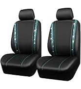 CAR PASS Bling Car Seat Covers, Shining Rhinestone Diamond Waterproof Faux Leather Two Front Only...