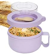 Ronanemon Unbreakable Microwave Soup Mugs with Lids and Handles,Microwave Ramen Bowl with Lid for...