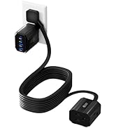 SUPERDANNY Detachable Travel Power Strip,45W USB Fast Charge,2 USB-C & 2 USB-A with 3 Outlets Fla...