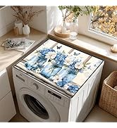 AOHMPT Non-Slip Washer &amp; Dryer Top Cover Mat – Dust-Proof Protector Pad with Multiple Pattern Des...