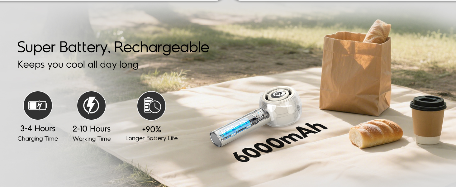 electric fan portable portable fan with water mist portable misting fan rechargeable