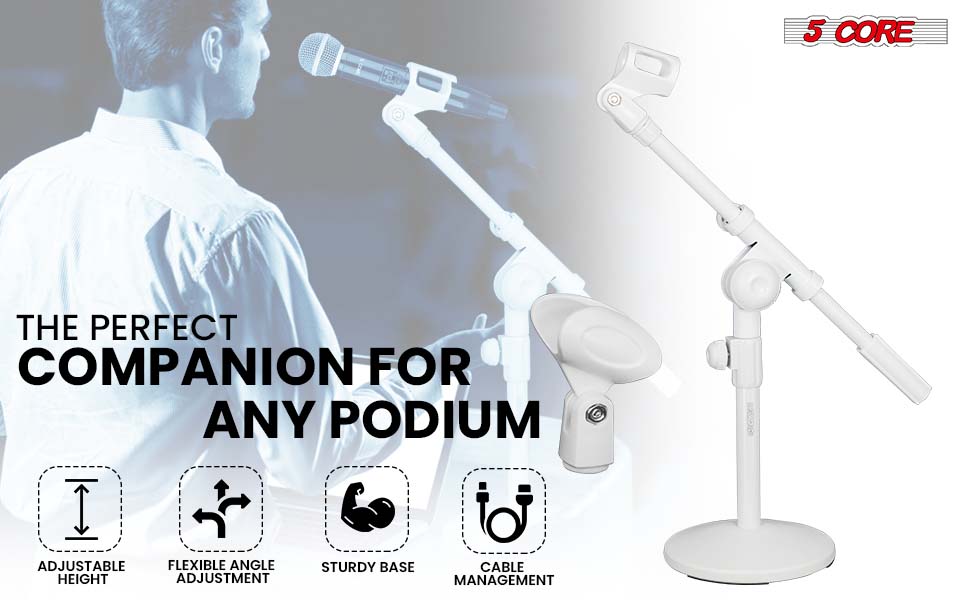 Mic Stand Height Adjustable Short Desktop Stands Small Mic Holder