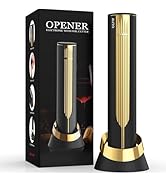 Newise Luxury Automatic Electric Wine Opener with Charging Base, Built-in Foil Cutter - Rechargea...