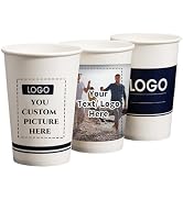 8 oz 12oz 16oz Custom Paper Cups, Personalized Disposable Cups With Photo/Logo/Text, Custom Dispo...