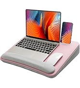 HUANUO Lap Laptop Desk - Portable Lap Desk with Cushion, Fits up to 15.6 inch Laptop, with Anti-S...