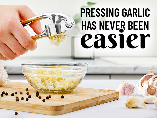 garlic press zulay kitchen crusher mincer happiness easy to squeeze home indoor outdoor