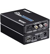Tendak HDMI to Composite 3RCA AV S-Video R/L Audio Video Converter Adapter Upscaler Support 720P/...