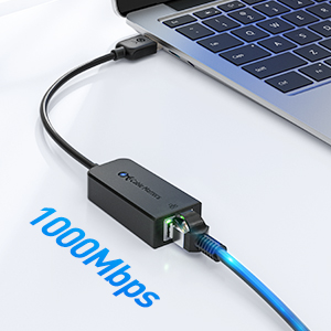 Gigabit USB to Ethernet Adapter for Switch Game Console and Laptop (USB 3.0 to 10/100/1000 Adapter)