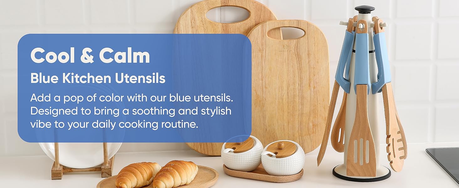 Wooden Cooking Utensils Set White 