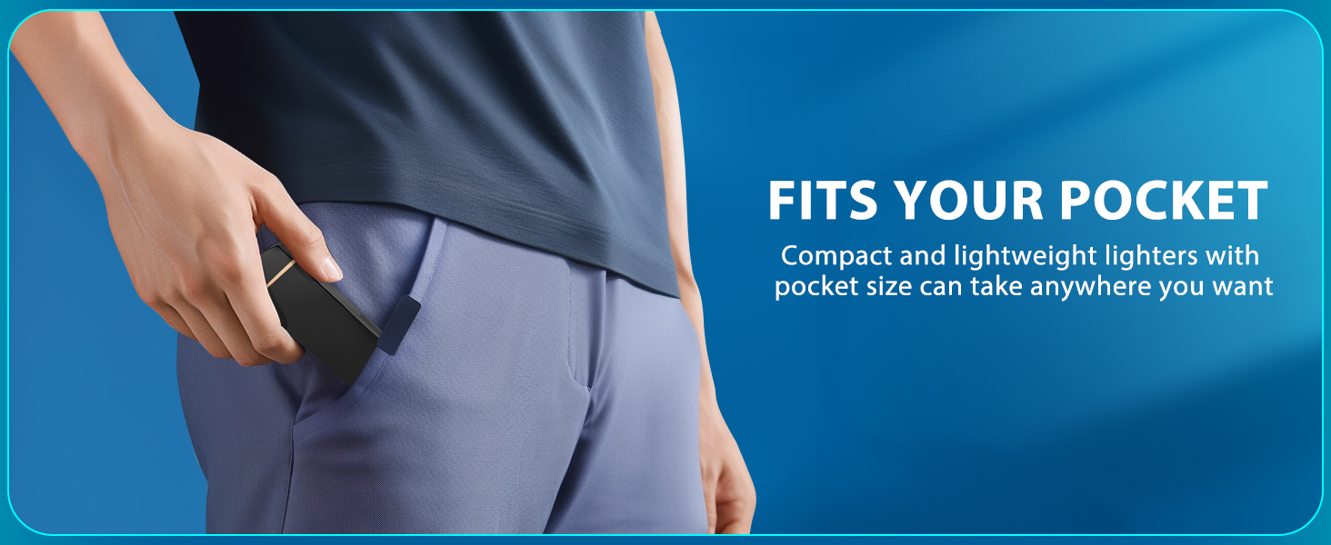 a woman wearing a blue shirt and grey pants.