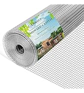 Gbekery Hardware Cloth 1/2 inch 16in x 25ft 19 Gauge, Hot-dip Galvanized After Welding Chicken Wi...