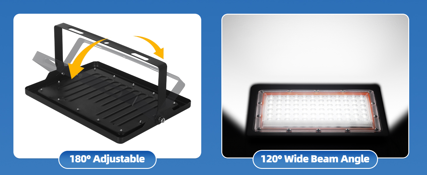 2 Pack 60W LED Flood Lights Outdoor