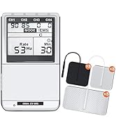 iSTIM EV-805 TENS EMS 4 Channel Rechargeable Combo Machine Unit - Muscle Stimulator + Back Pain R...