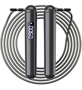ACHDOFITS Smart Jump Rope | Accurate Calorie Tracking &amp; 4 Training Modes | Adjustable Steel Wire ...