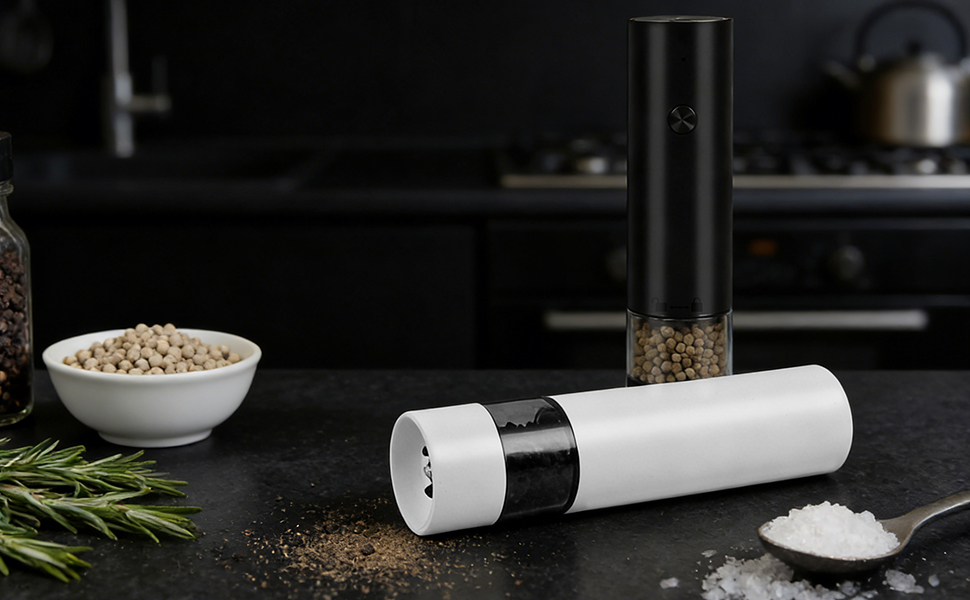 Rechargeable Electric Salt and Pepper Grinder Set