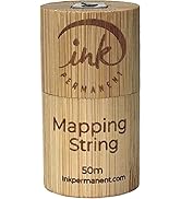 Ink Permanent [Large 50 Meters - 165 Feet] Premium White Bamboo Pre-Inked Mapping String Fine Thr...