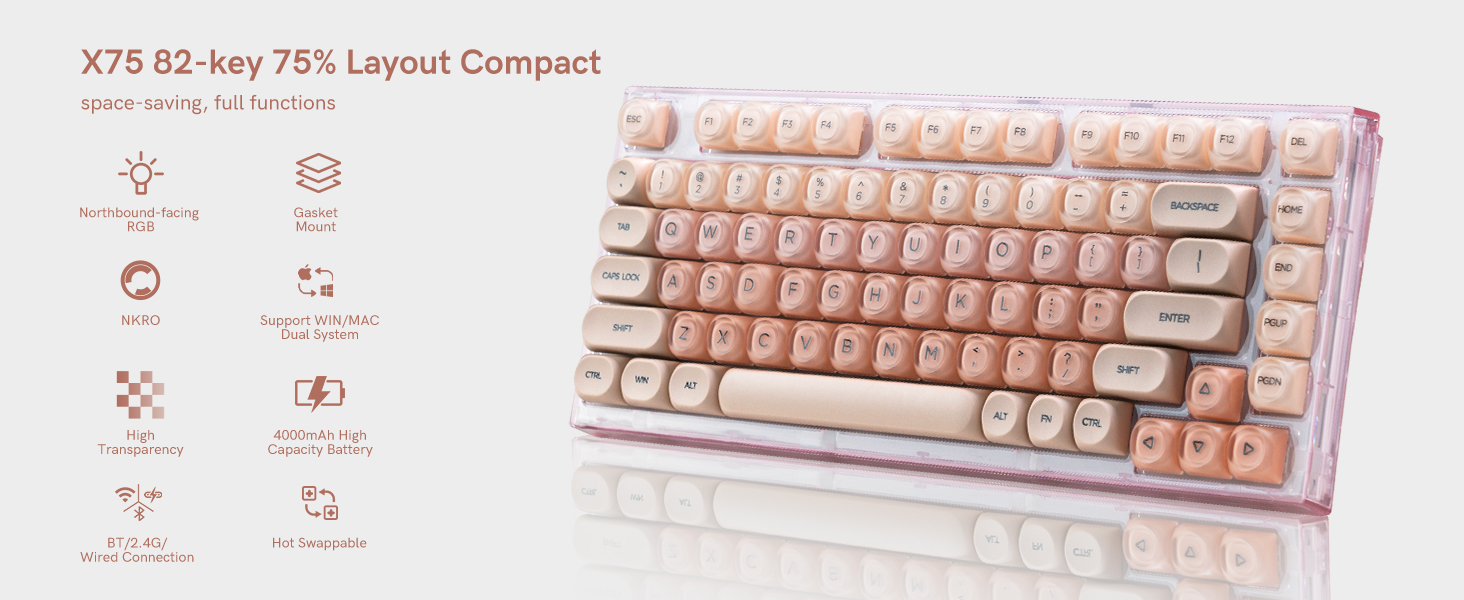 X75 -82-key 75% Layout Compact