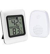 Urageuxy Refrigerator Thermometer, Wireless Fridge Thermometer with Remote Sensor, Freezer Room T...