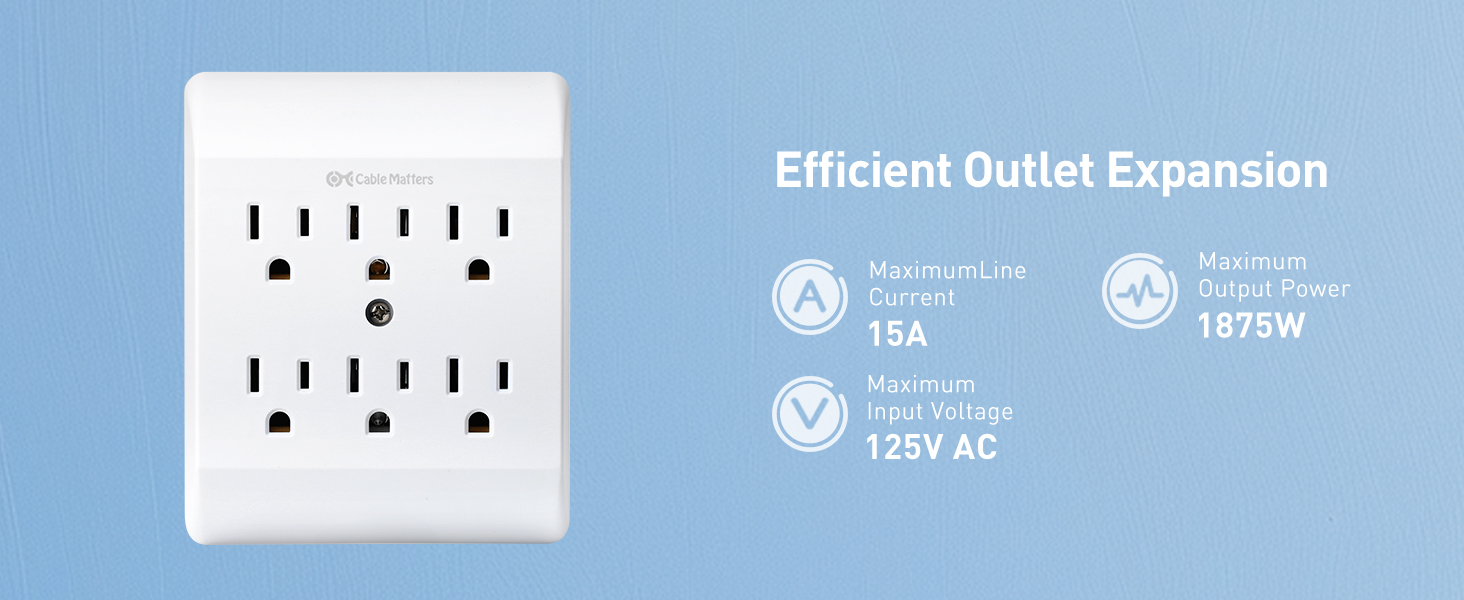 360° Rotating Flat Plug Short Extension Cord