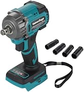 1/2 Inch Cordless Impact Wrench Compatible with Makita 18V Battery-550N.m(406Ft-lbs) Brushless Hi...