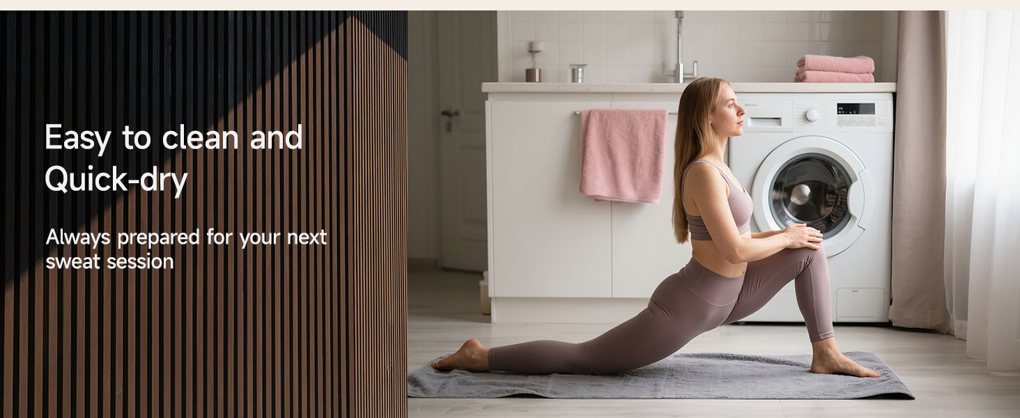 Yoga Mat Towel- Easy cleaning &amp; Ultra-fast drying