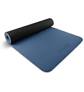 TONE Fitness Yoga Mat 1/4" Thick Non Slip Exercise &amp; Pilates Mat for Home Workouts with Carrying ...