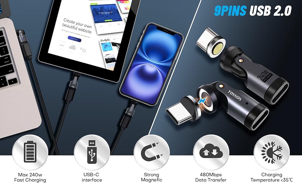 Magnetic USB C Adapter