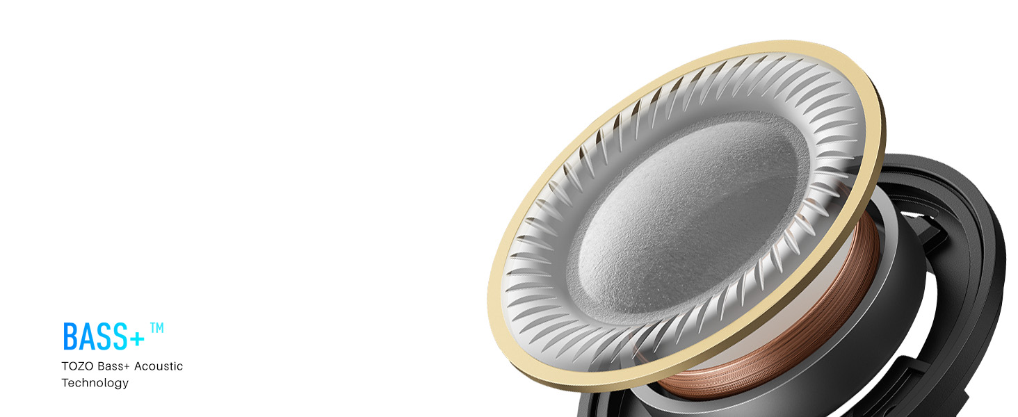 Dynamic driver diaphragm structure for balanced bass and clear sound in TOZO A1 wireless earbuds