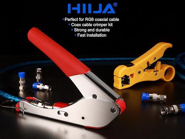 coaxial cable crimper kit