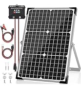 Voltset 30W Solar Battery Trickle Charger Maintainer + Upgrade 10A MPPT Charge Controller + Adjus...