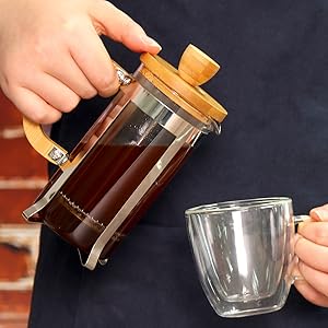 french press bamboo