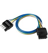 Oyviny 5 Way Flat Trailer Wire Extension 48 inch, Vehicle-Side and Trailer-Side 5-Pin Flat Wiring...