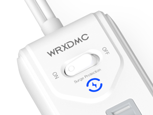 2 Prong Power Strip, WRXDMC 2 Prong to 3 Prong Outlet Adapter, 1400J Two Prong Surge Protector