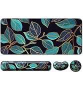 Keyboard Wrist Rest + Mouse Pad with Wrist Support + Desk Mat + Coaster 4 in 1 Set, XXL Large Gam...