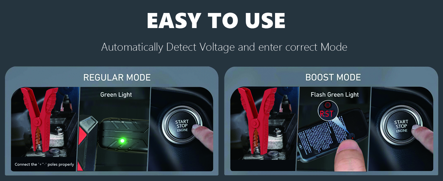 Powerful Boost Performance Mode,EASY TO USE Automatically Detect Voltage and enter correct Mode