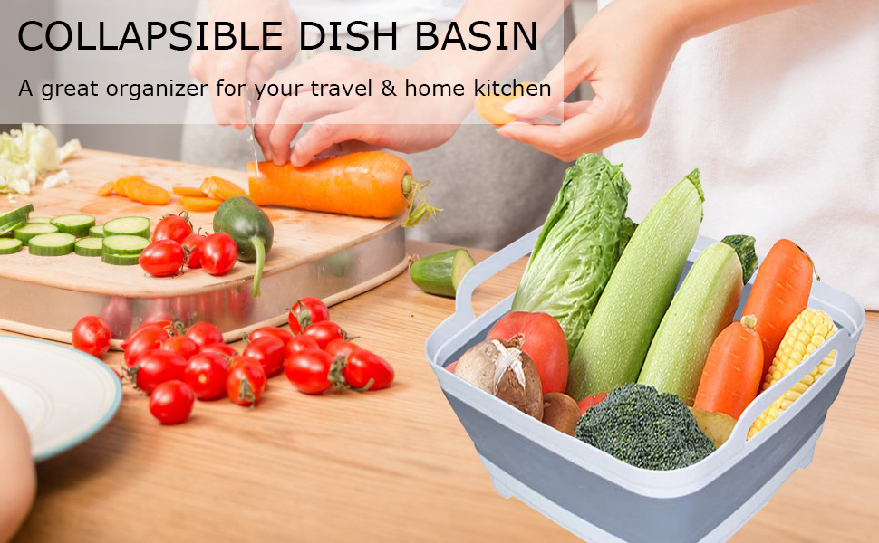 collapsible dish basin