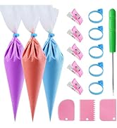 firstake Piping Bags Disposable 14 Inch - 100pcs Piping Bags Set, Anti-Burst Pastry Bags, Frostin...