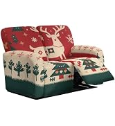 Doojoayie Christmas Deer Loveseat Covers Stretch Couch Covers Stain-Resistant Dustproof Furniture...