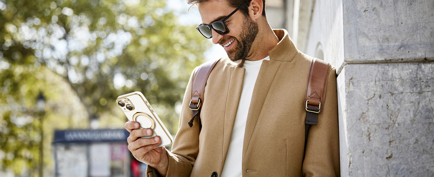 Case for iPhone 13 Case with Ring Stand, Ring Holder Magnetic Kickstand